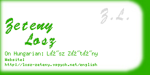 zeteny losz business card